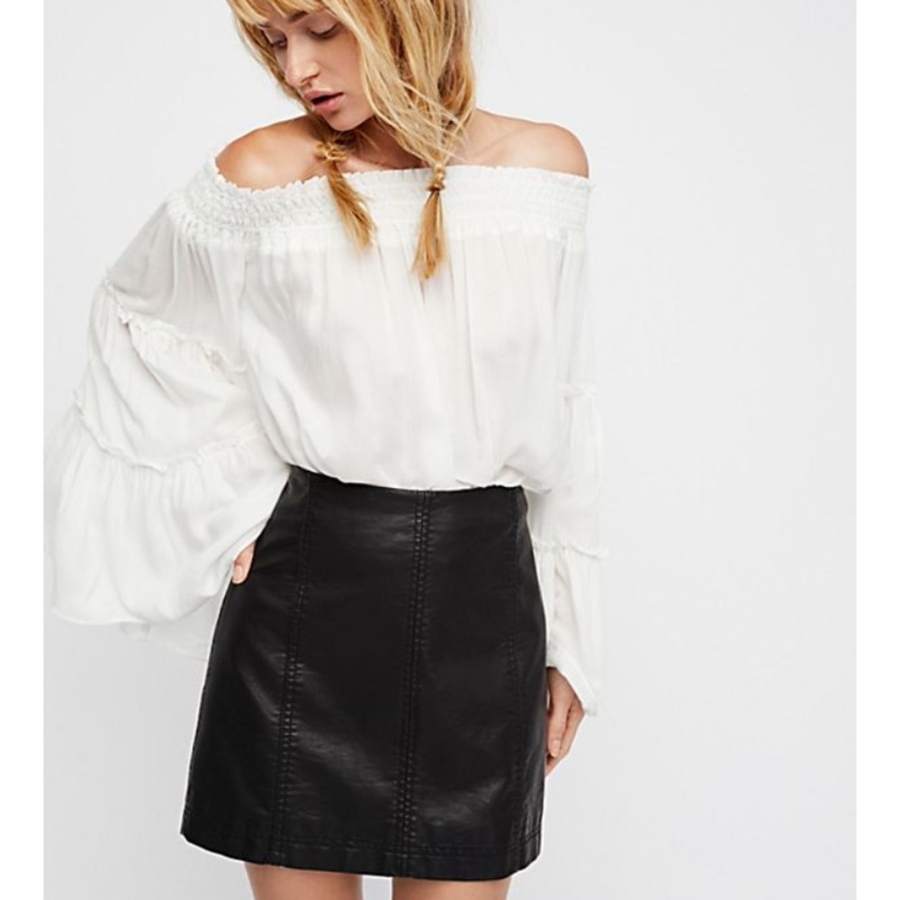 Free People black mini skirt